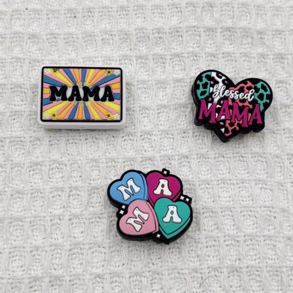 Wholesale Cross-border hot selling creative silicone beads mother series new silicone beads loose beads source factory