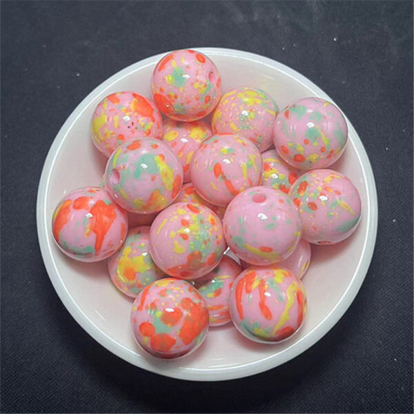 Wholesale Spot 16mm Acrylic Painted Straight Hole Beads DIY Jewelry Mobile Phone Chain Beads Pen and Other Material Accessories