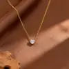Wholesale Fashionable Mini Heart Shaped Diamond Necklace For Women Elegant Simple Stylish Versatile High Quality Choker Trendy Jewelry Accessory