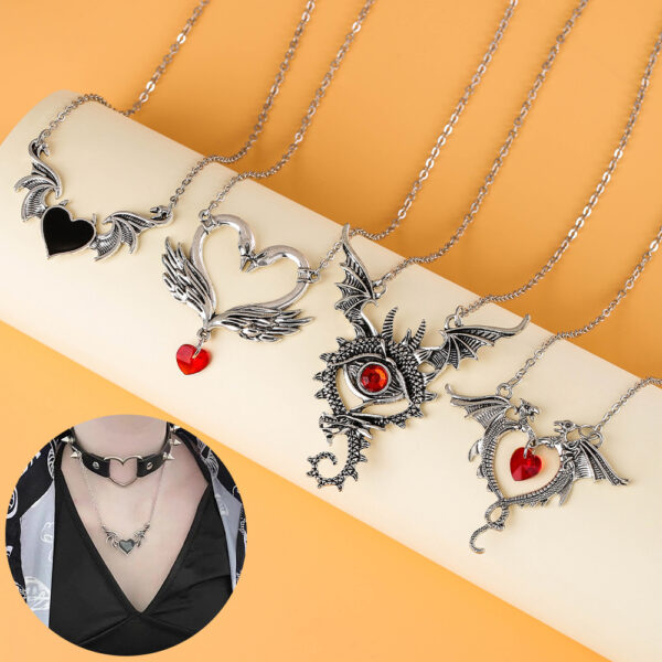 oly-9a6d2c52563d4cb7380492b226fbd46a Wholesale Trendy Hip Hop Street Alloy Oil Aessories Party Gothic Dark Ins Style Necklace Pendant Pendant