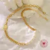 Wholesale PVD Coated Real Gold Plated 18K Gold Geometric 304 Stainless Steel Fashion Waterproof Non Tarnish 304 Stainless Steel Necklace
