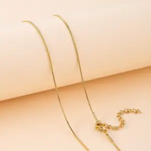 0.9mm Square Snake (Gold/Color Retention) / 55cm+5cm