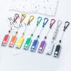 Wholesale DIY Beaded LED Carabiner Light, Square LED Mini Flashlight, Portable Flashlight, Outdoor Camping Lighting