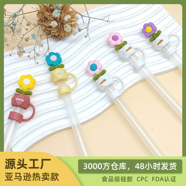 Wholesale New food grade silicone Stanley dust-proof straw cap stanley straw cap straw dust cap
