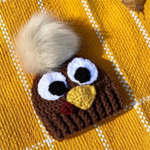 Dark brown + hair ball / Children 48-54cm