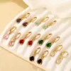 Wholesale 1 Pair Casual Vintage Style Simple Style Water Droplets Plating Inlay 304 Stainless Steel Copper Zircon Gold Plated Drop Earrings