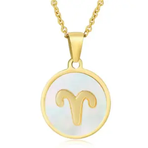 White Shell-Aries (Including Chain)