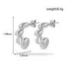 PVD Coated Irregular Solid Color 304 Stainless Steel French Style Simple Style Waterproof Non Tarnish Ear Studs