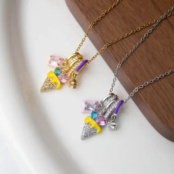 Wholesale Jewelry Cute Star 304 Stainless Steel Plating Pendant Necklace Cable Chain
