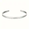 304 Stainless Steel Solid Color PVD Coated 18K Real Gold Plated Vacation Classic Style Waterproof Non Tarnish Plating Bangle
