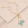 Copper 18K Gold Plated Fashion Gold Plated Inlaid Zircon Butterfly Zircon Bracelets