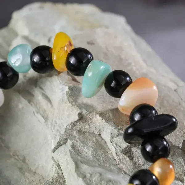 Wholesale Simple Style Geometric Agate No Inlaid Natural Stone Bracelet In Bulk