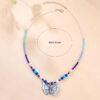 Wholesale High-end colorful butterfly stone clavicle necklace for women