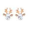 Wholesale Crystal gemstone antler earrings temperament Christmas reindeer earrings