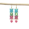 Wholesale European and American New Mothers Day Mosaic Acrylic MOM MAMA Letter Love Earrings Holiday Gift Earrings