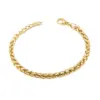 Wholesale Retro Solid Color 304 Stainless Steel 18K Gold Plated Titanium Steel Stainless Steel Bracelets In Bulk