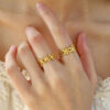 Wholesale Summer ocean wind design spliced starfish ring