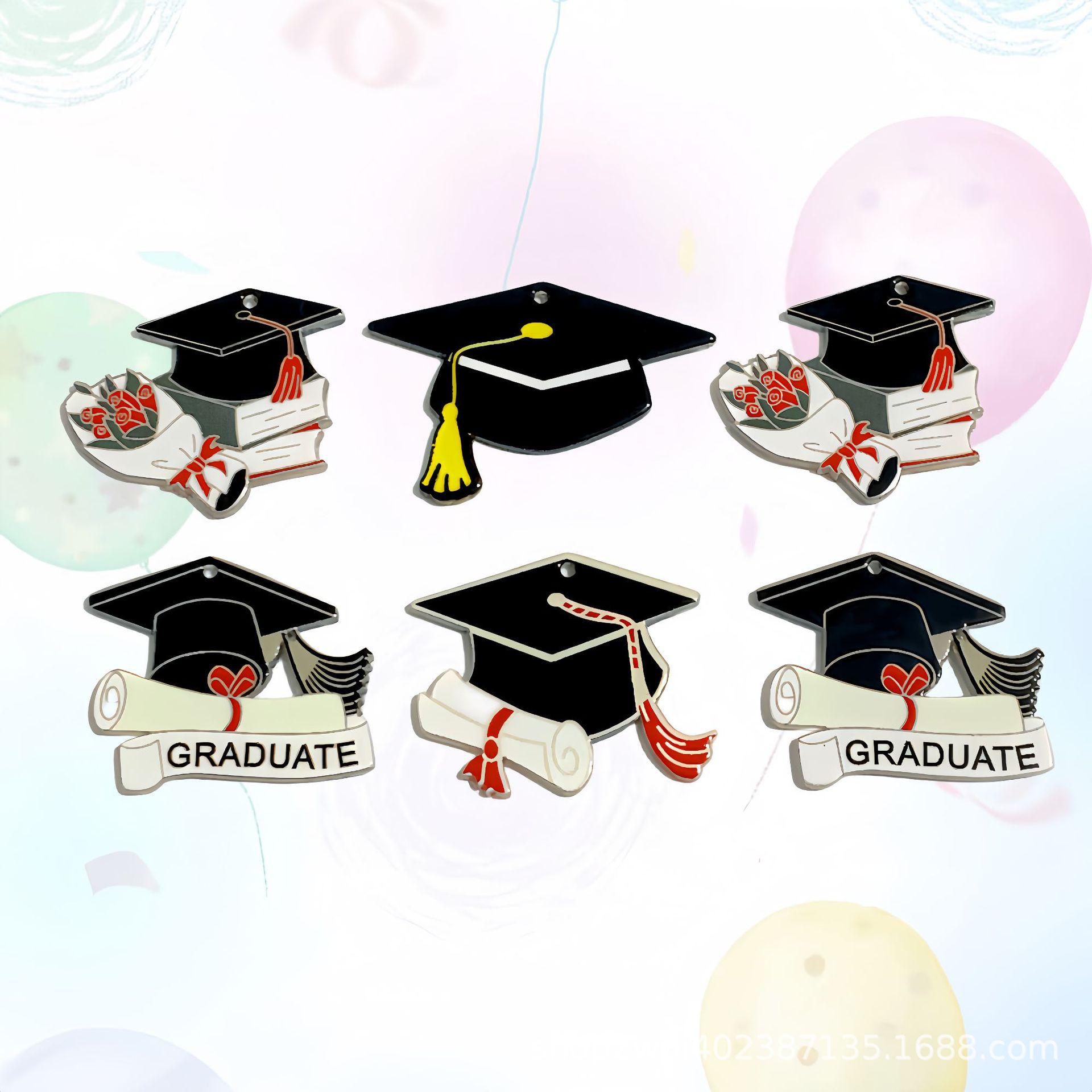 Wholesale DIY Campus Style Graduation Season Bachelor's Cap Earring Aessories