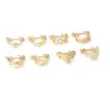 Ear Cartilage Rings & Studs Fashion Crown 316L Stainless Steel Copper Plating