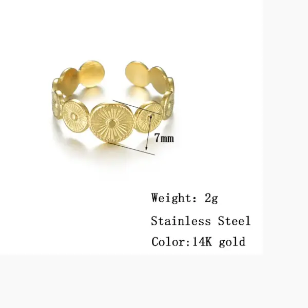 Wholesale PVD Coated Real Gold Plated 14K Gold Geometric 304 Stainless Steel Waterproof Non Tarnish