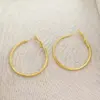 201 Stainless Steel Round Electroplating 18K Gold Plated Basic Simple Style Classic Style Earrings