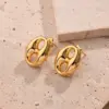Electroplating Golden Plated Silver Plated Coffee Beans 304 Stainless Steel Casual Modern Style Simple Style Handmade Polishing Plating Ear Studs