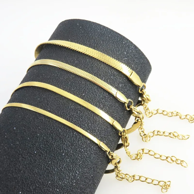 Wholesale Simple Style Geometric Titanium Steel Plating Bracelets