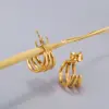 PVD Coated Real Gold Plated 18K Gold Heart 304 Stainless Steel Titanium Steel Waterproof Non Tarnish Earrings