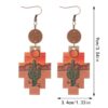 oly-9aeff795742e08f1dee189203b71e66c Wholesale Western style cactus suower earrings wooden earrings