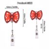 Wholesale Cross-border new original acrylic glitter love romantic workplace easy pull retractable badge reel badge holder