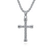 oly-9af73f2b41e65a86067dc695f737dc9f Wholesale Twist Titanium Cross Necklace Men's Personalized Hip Hop Punk Stainless Steel Cross Pendant