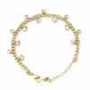 Wholesale Fashion Geometric Titanium Steel Inlaid Zircon Bracelets