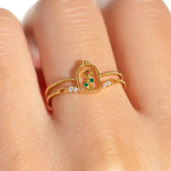 Wholesale Cartoon Character Colorful Copper Casual Simple Style Open Rings Rings