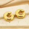 Wholesale 304 Stainless Steel U Shape Geometric PVD Coated 18K Real Gold Plated Vintage Style Waterproof Non Tarnish Plating Ear Cuffs