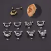 Ear Cartilage Rings & Studs Fashion Crown 316L Stainless Steel Copper Plating