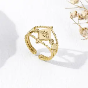 Gold / One Size / Square Eye