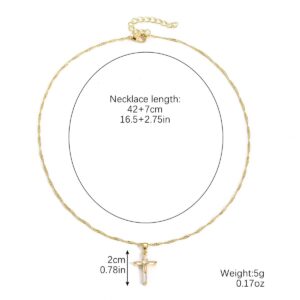 N2409-1 cross thin chain