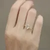 Wholesale Jewelry Simple Style Oval Copper Cat's Eye Stone Plating Inlay Open Rings
