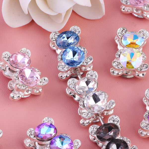 oly-9b17b56c98562883860b186e753c0026 Wholesale Heavy double-sided alloy bear diamond ball DIY Fancy Beads