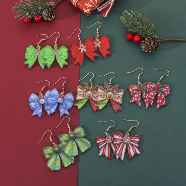 Wholesale Christmas bow earrings