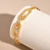 Wholesale Copper 18K Gold Plated Elegant Shiny Inlay Flower Snake Zircon Bracelets
