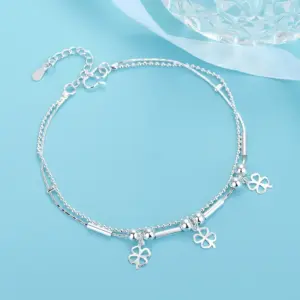 Four-Leaf Clover Double-Layer Bracelet..