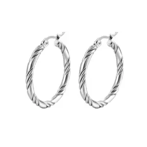 3 Twisted Earrings / Steel Color