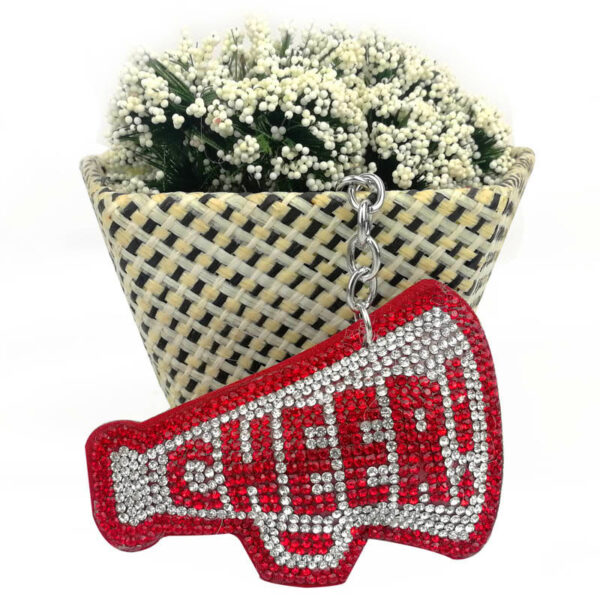 Wholesale diamond-encrusted English letter CHEER key chain