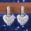 Wholesale Geometric Diamond Copper Artificial Gemstones Earrings