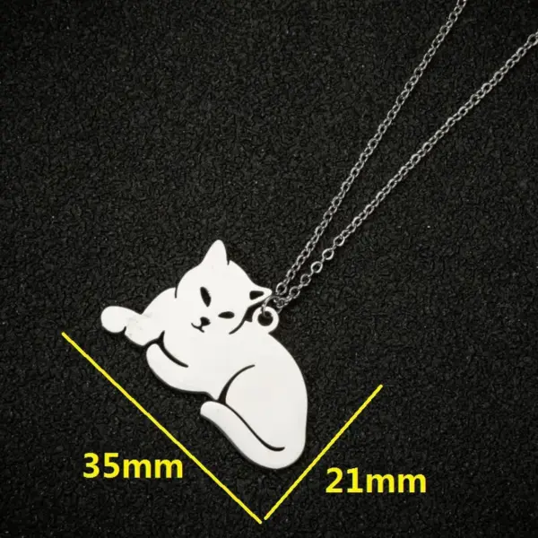 Wholesale Jewelry Fashion Cat 201 Stainless Steel 18K Gold Plated Plating Stainless Steel Necklaces