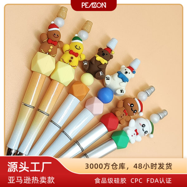 Wholesale diy beaded pen accessories silicone beads focus beads