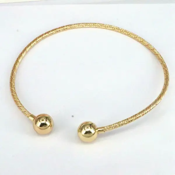 Wholesale Streetwear Round Copper Plating 18k Gold Plated Bracelets Necklace