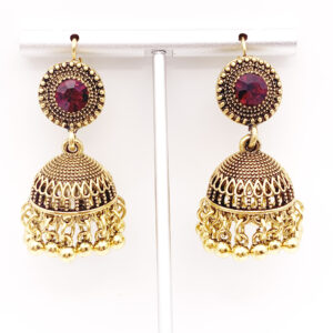 Wholesale E076 Retro Ethnic Style All-match Elegant Bohemia India Europe and America Best-selling Ruby Earrings for Women