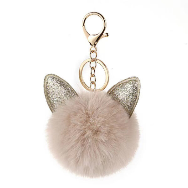 Wholesale Plush New Rabbit Ears Ethnic Ball Car Keychain Pendant Men's and Women's Bag Hanging Ornaments Spring Gift Spot